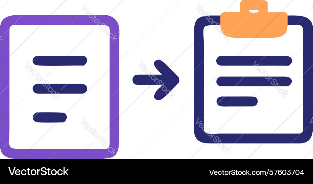 Document transfer workflow process icon design vector image