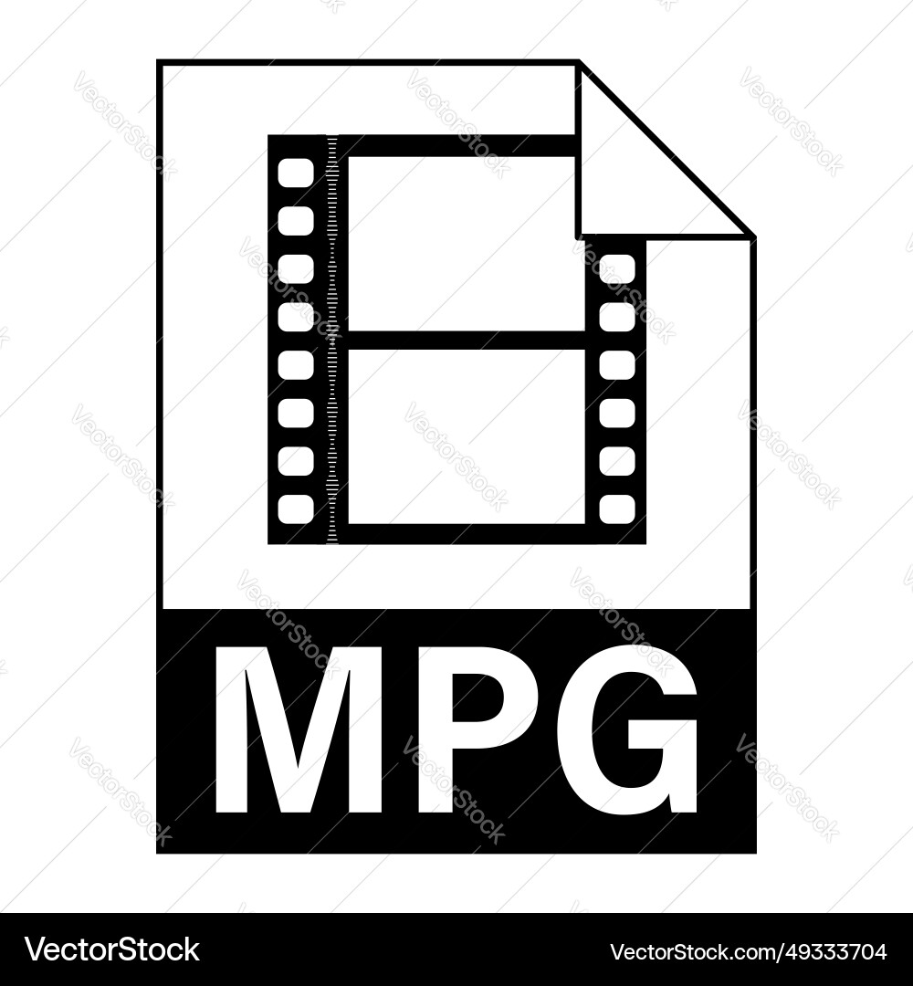 Modern flat design of mpg file icon for web Modern flat design of mpg file icon for web vector image