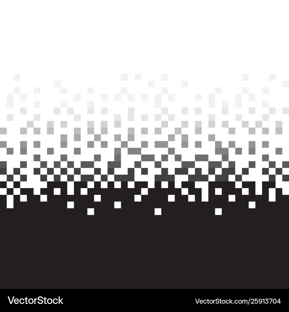 Pixel Grey Gradient Seamless Pattern Vector Image