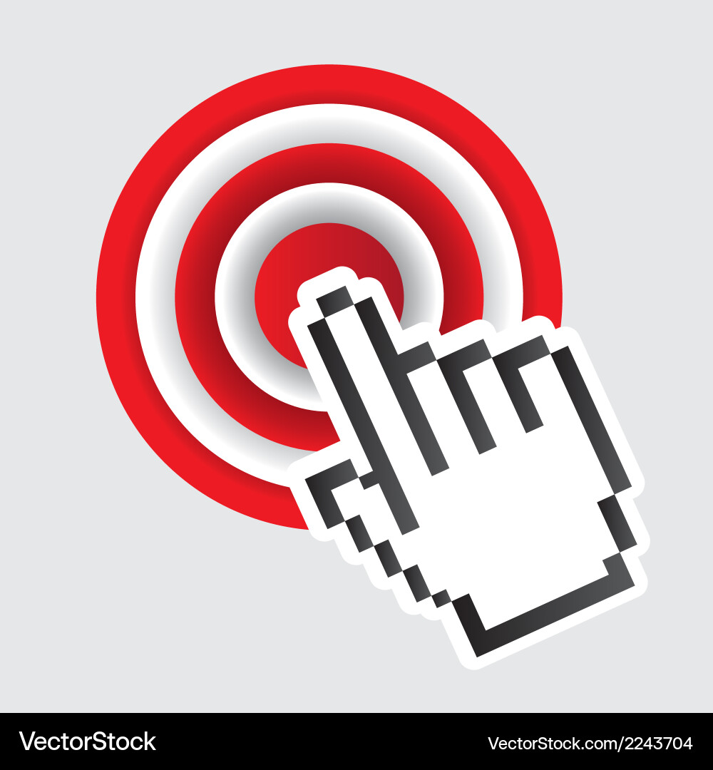 Pointer design over gray background vector image