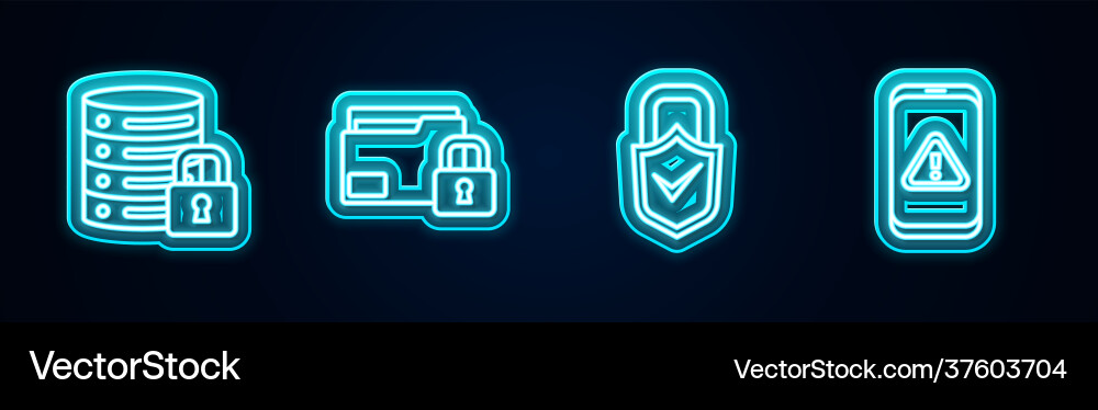 Set line server security with lock folder Set line server security with lock folder vector image