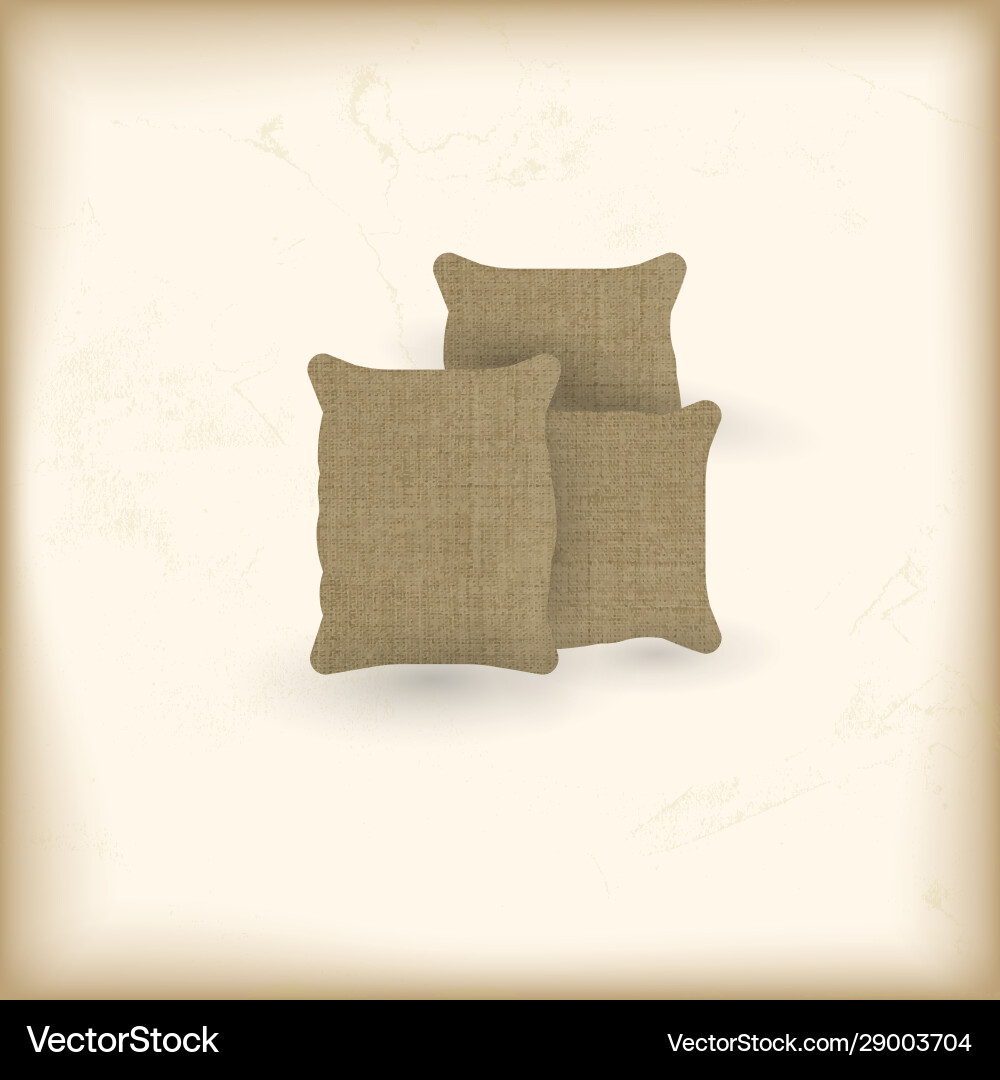 Stored textile sacks Vector Image