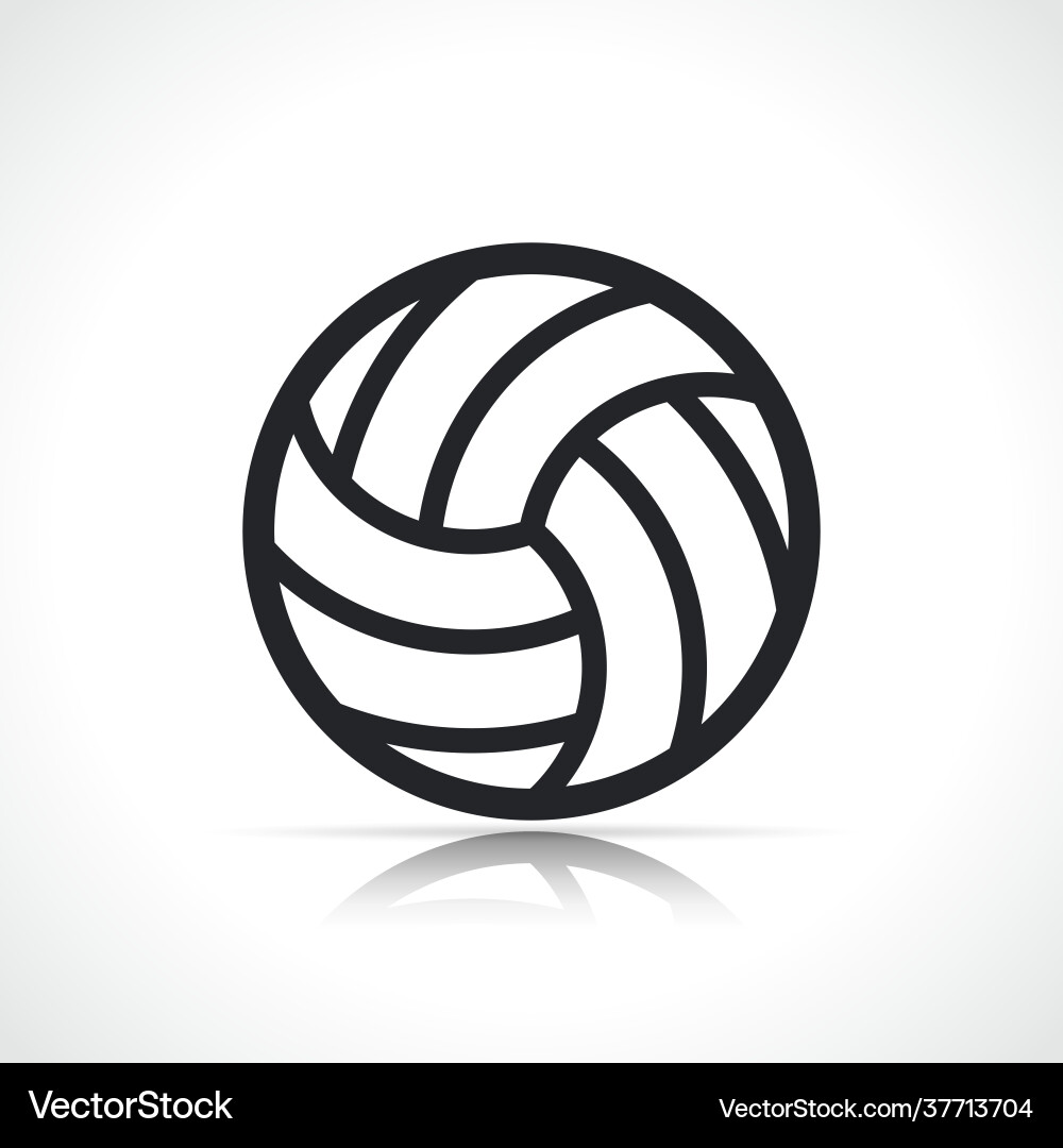 Volleyball Ball Line Icon vector image