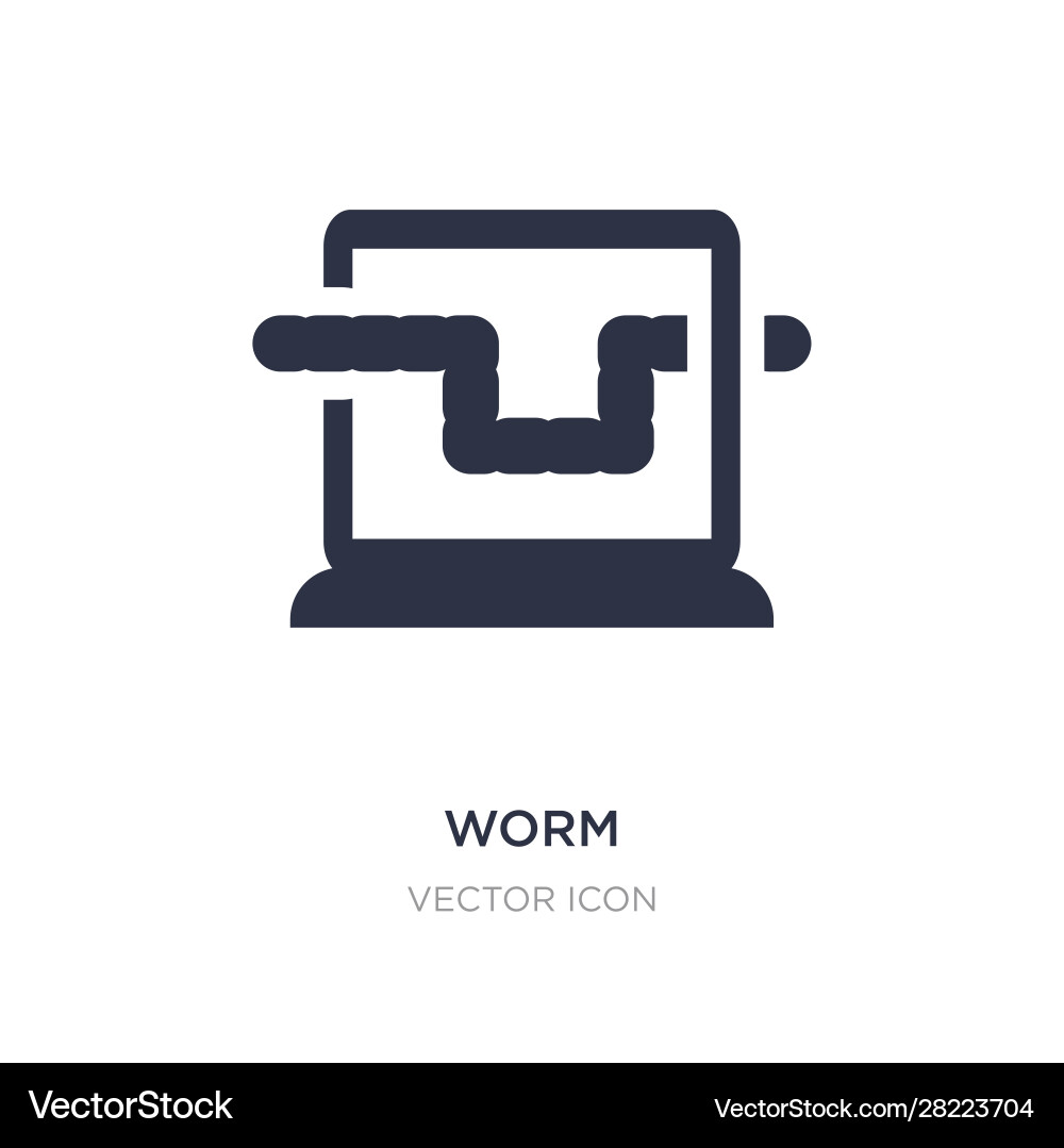 Worm icon on white background simple element from vector image