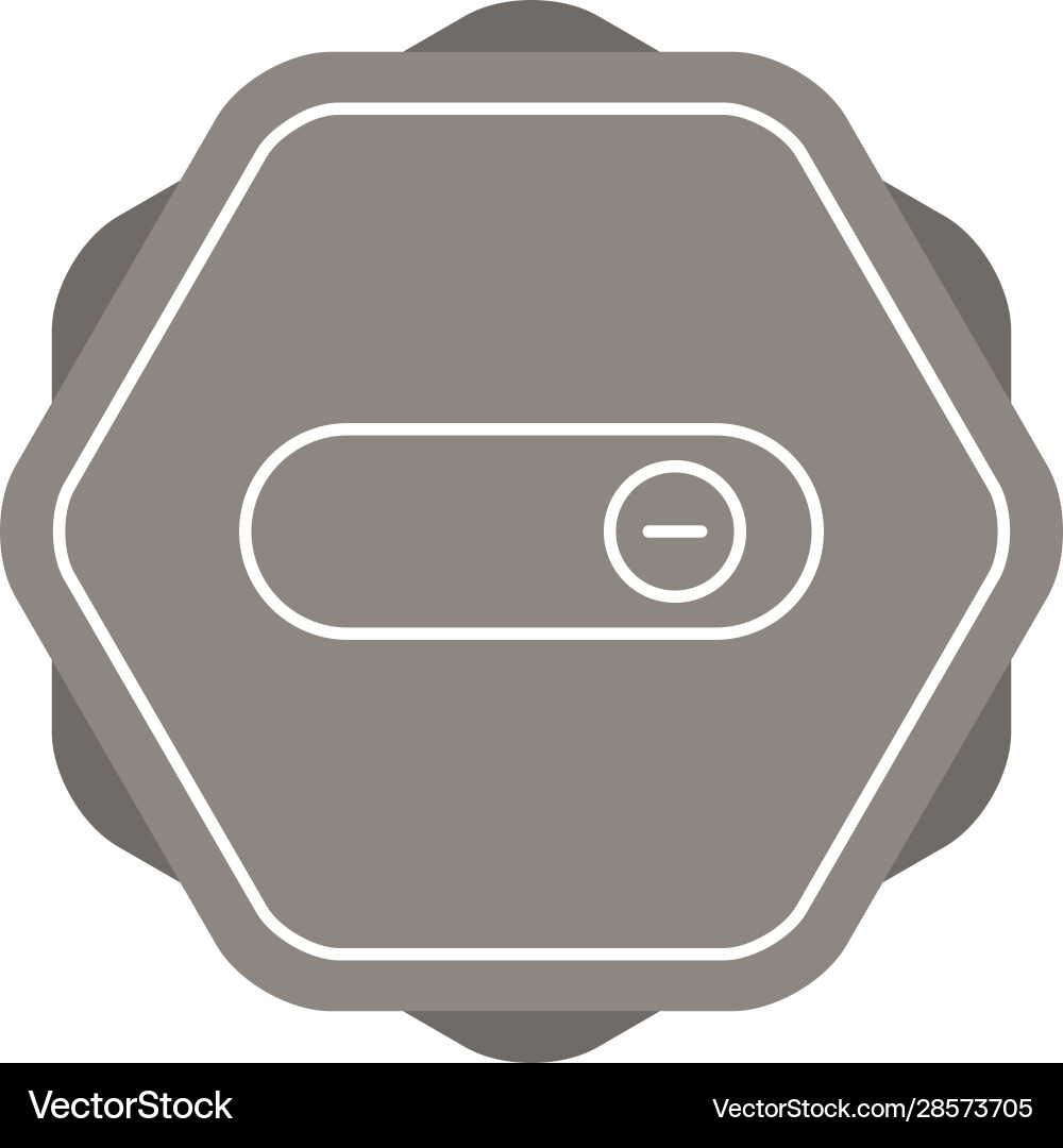 Beautiful slide button line icon Vector Image