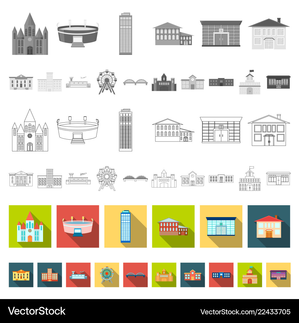 Building repair flat icons in set collection Vector Image