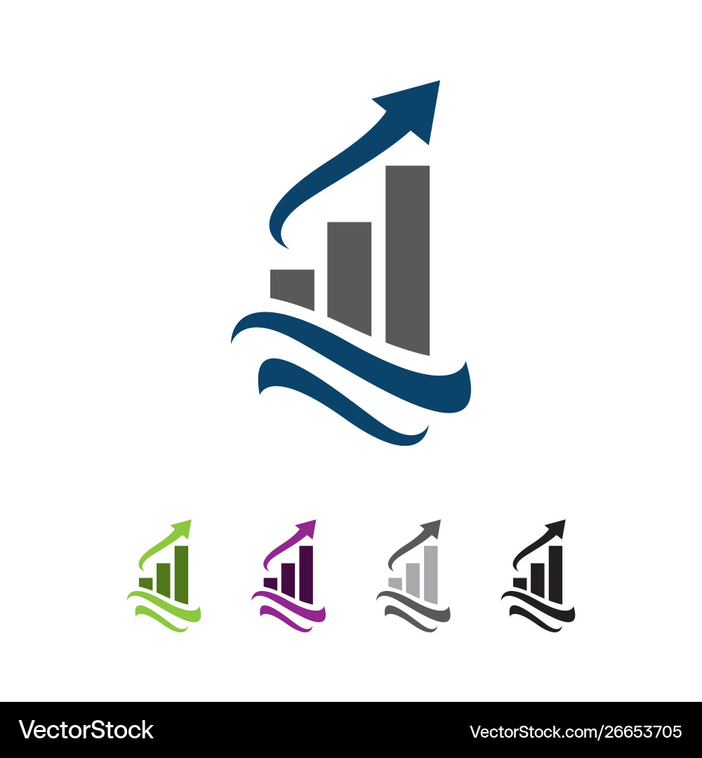 Chart with arrow up an abstract business Vector Image