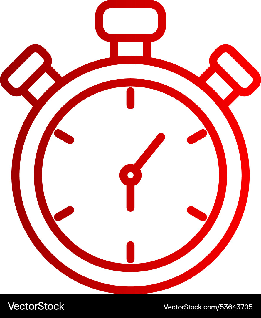Chronometer line gradient icon Vector Image
