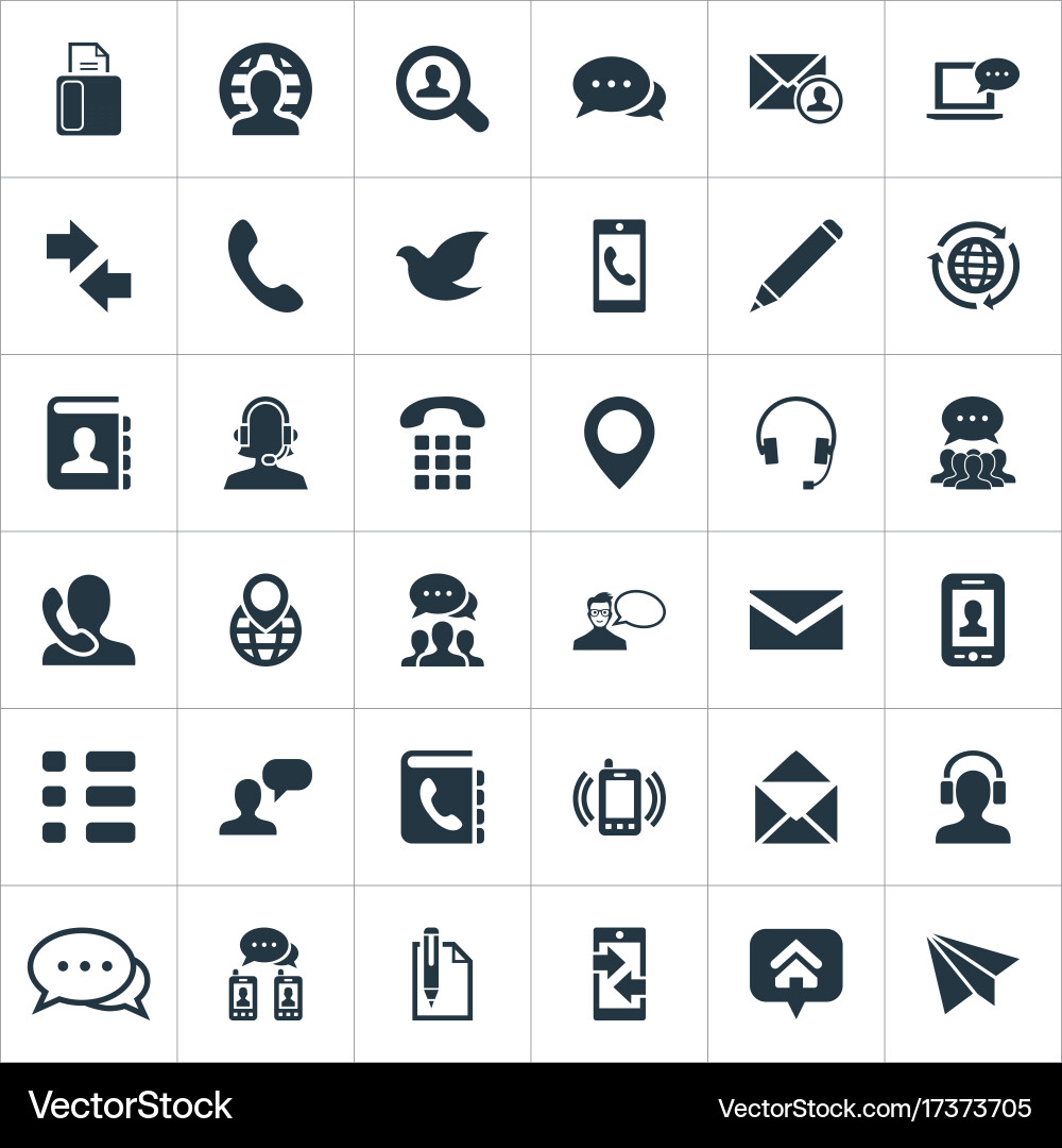 Connect Icons - Simple Set Vector Image