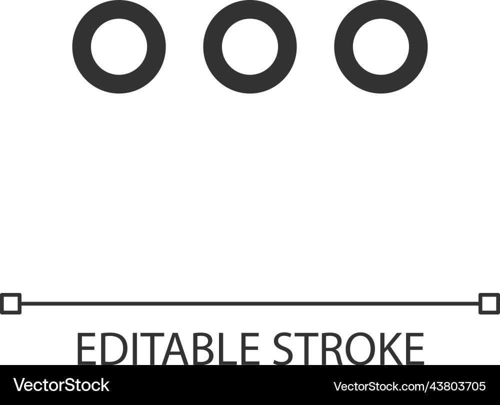 Ellipsis pixel perfect linear ui icon Ellipsis pixel perfect linear ui icon vector image