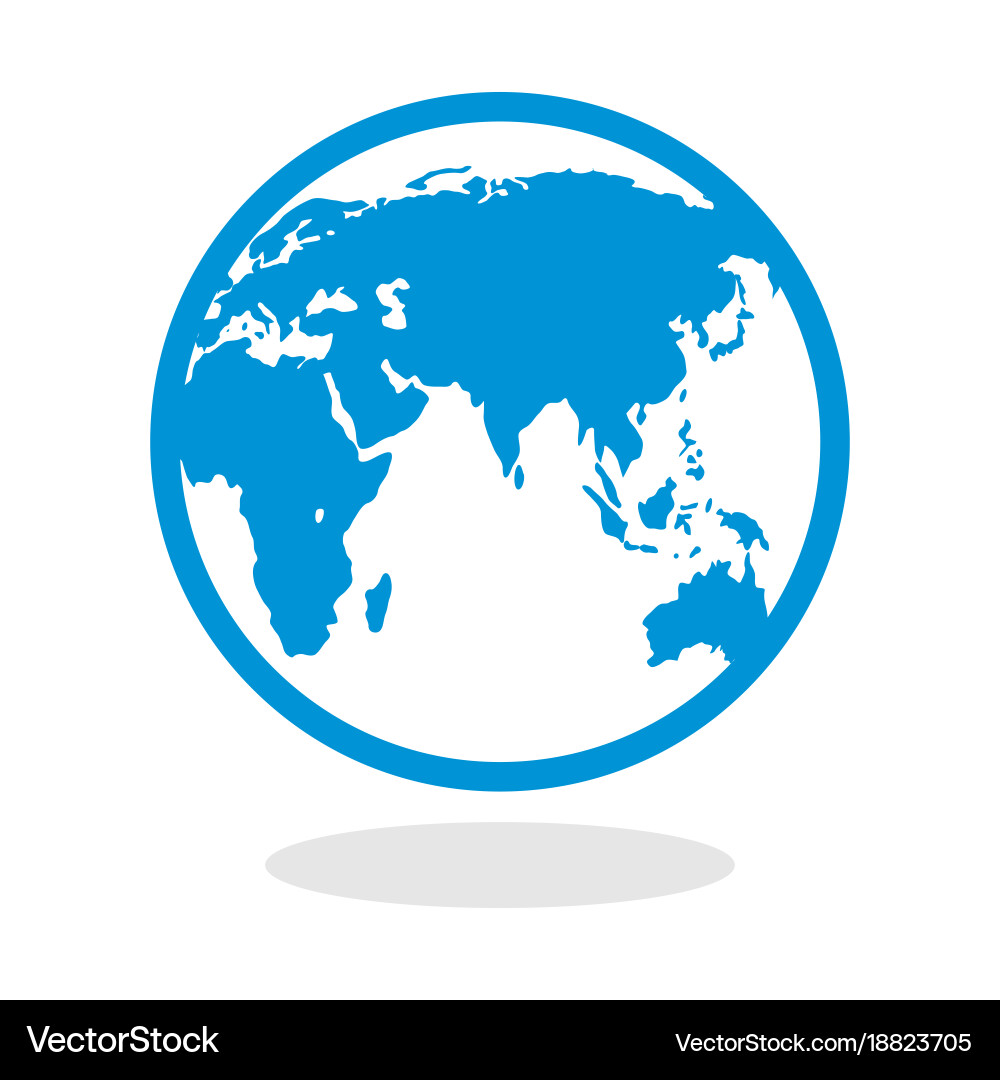 Global Globe Icon Vector Image