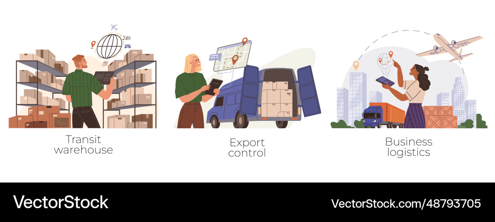 International logistic with efficient International logistic with efficient Vector Image