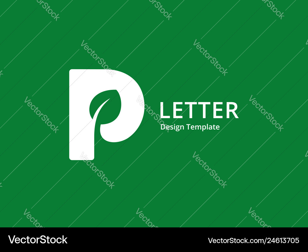 Letter p eco Blätter Logo-Icon Design Vorlage Letter p eco Blätter Logo-Icon Design Vorlage vektorbild