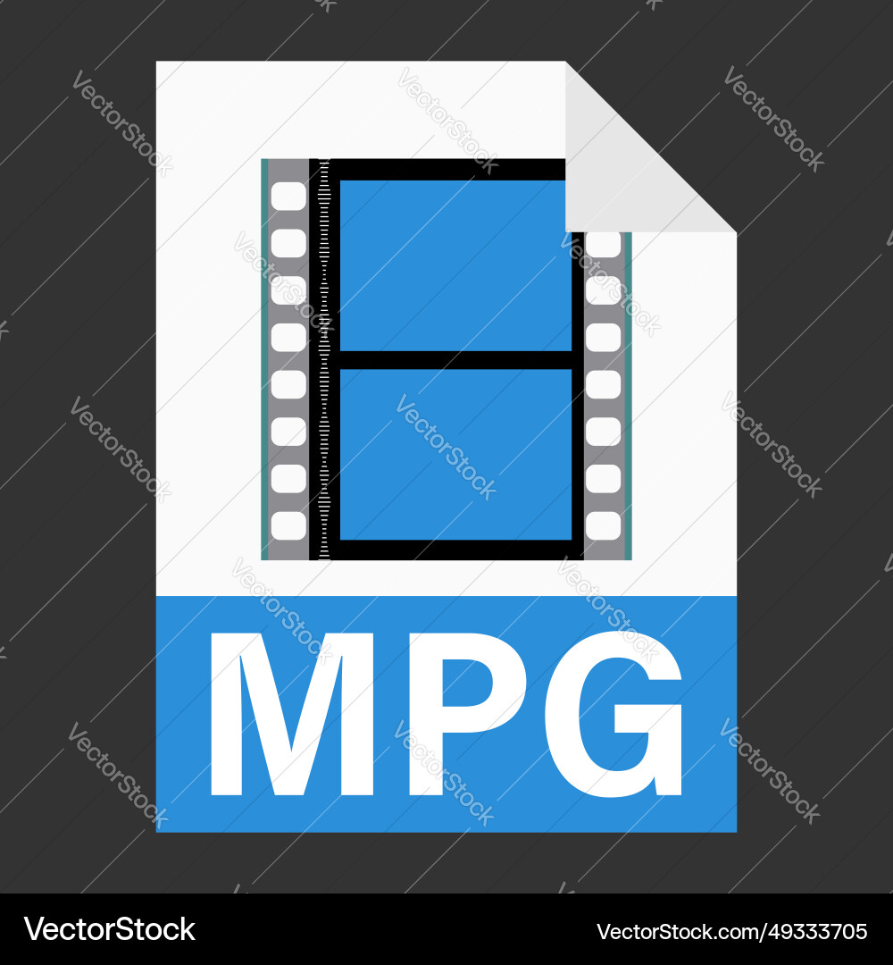 Modern flat design of mpg file icon for web Modern flat design of mpg file icon for web vector image