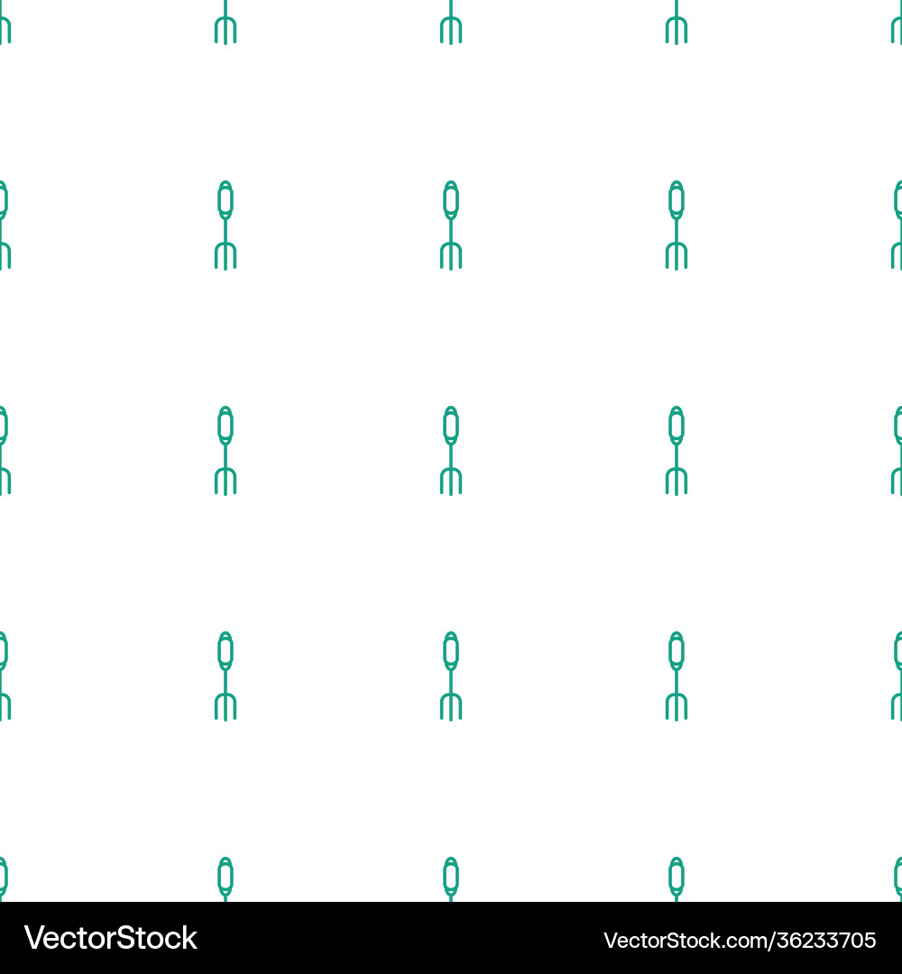Pitchfork icon pattern seamless white background Vector Image
