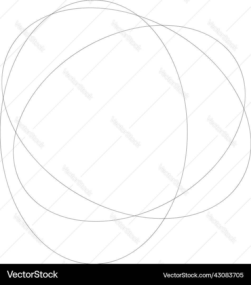 Random overlapping ovals ellipses abstract Random overlapping ovals ellipses abstract vector image