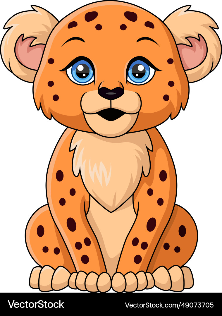 Süße Leoparden Cartoon isoliert auf weißem Hintergrund Süße Leoparden Cartoon isoliert auf weißem Hintergrund vektorbild