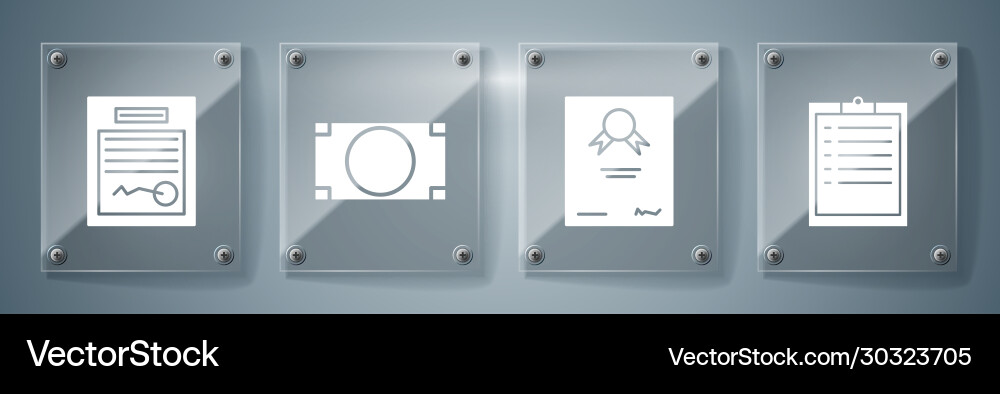 Set clipboard with checklist certificate template Set clipboard with checklist certificate template vector image