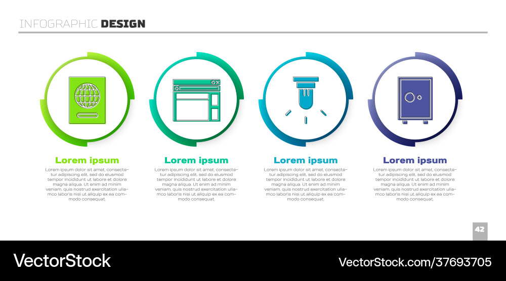 Set passport website template motion sensor Set passport website template motion sensor vector image