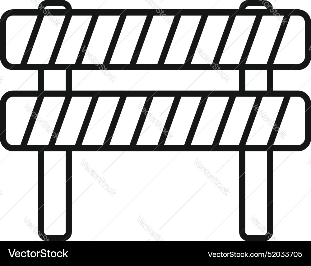 Traffic barrier blocking access with diagonal Traffic barrier blocking access with diagonal vector image