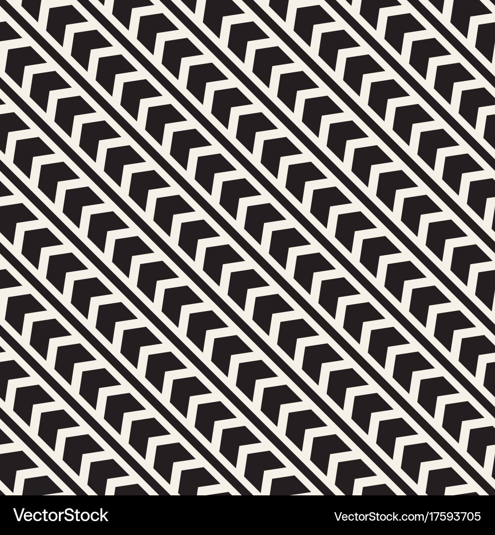 Zigzag Line Pattern - Monochrome vector image