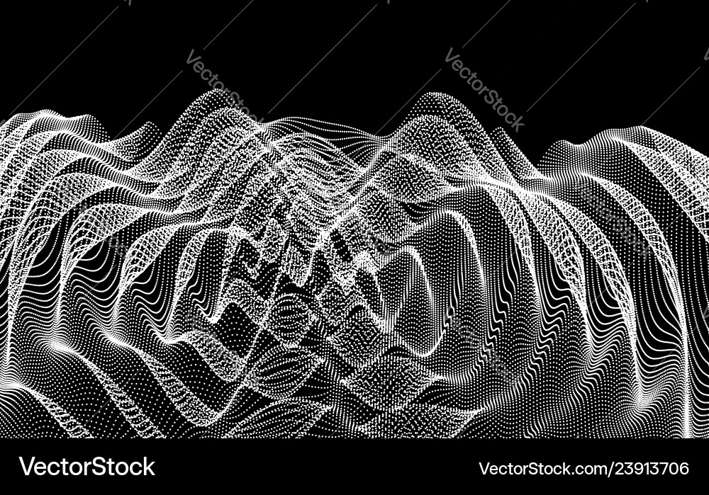 3d wavy background with ripple effect Vector Image