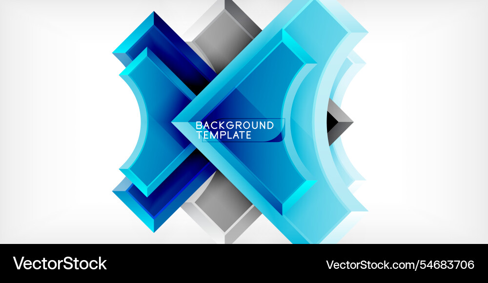 Arrow with round elements color geometric shapes vector image