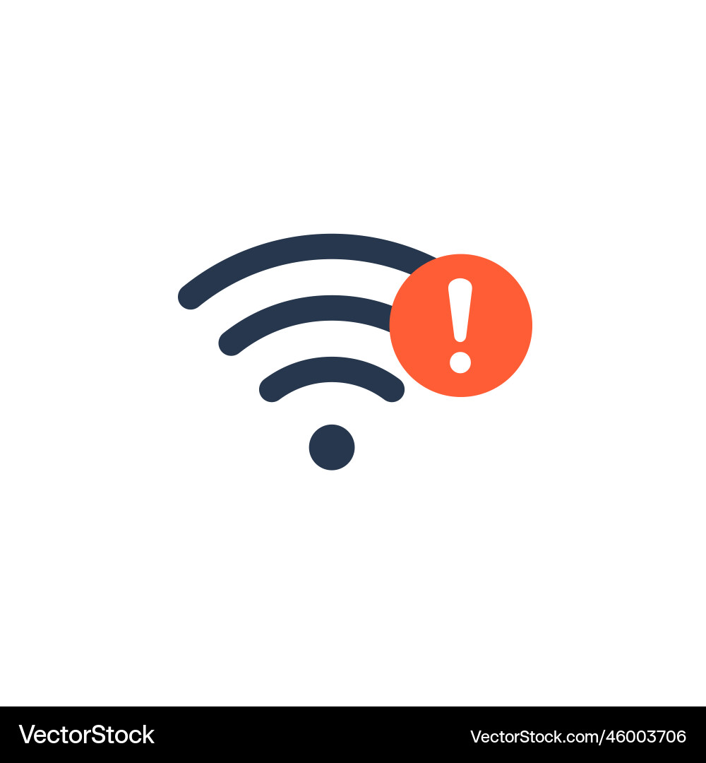 Bad Wi-Fi Connection Icon - Lost Signal vector image