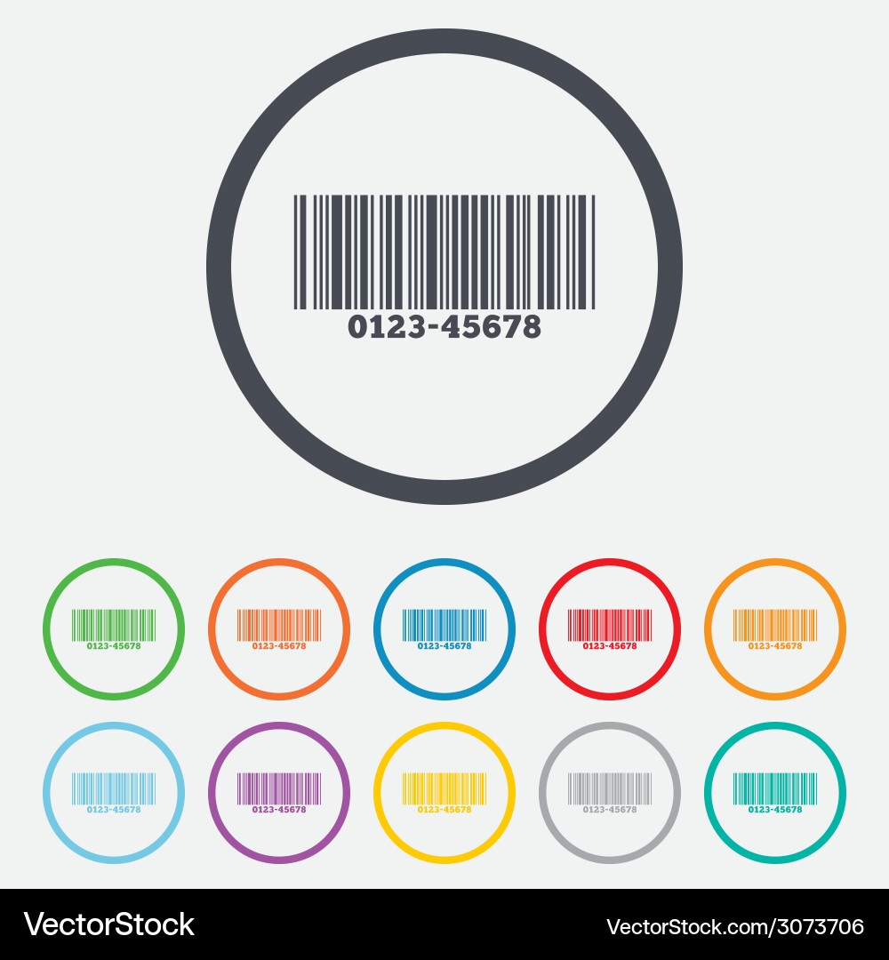 Bar code sign icon scan symbol vector image