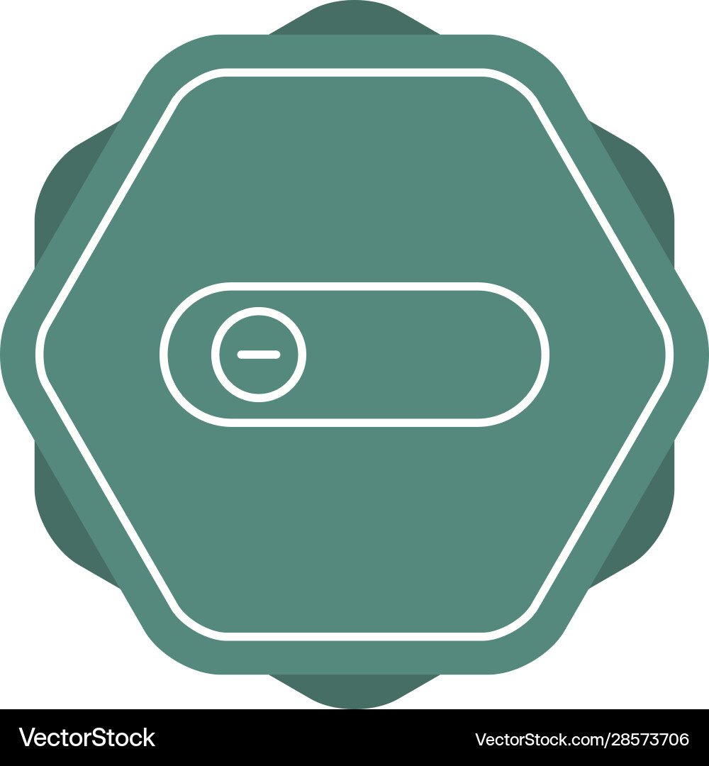 Beautiful slide button line icon Vector Image