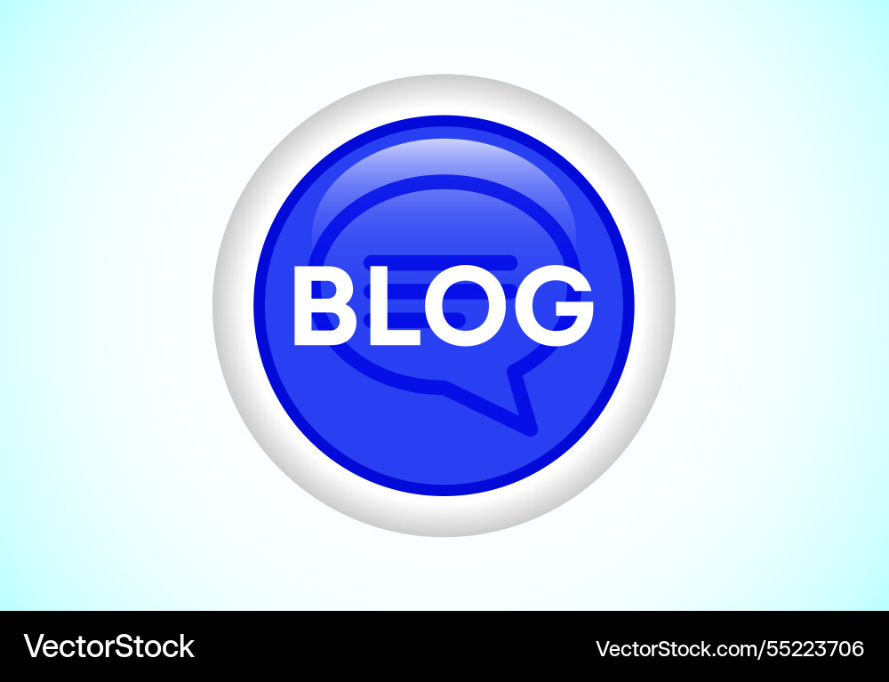 Blog icon design content writing button Vector Image