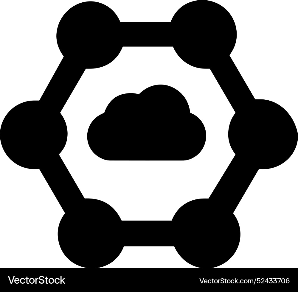 Cloud storage icon symbol image of the database Cloud storage icon symbol image of the database Vector Image