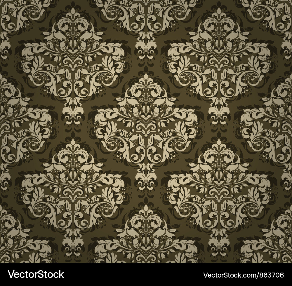 Damask seamless background Vector Image