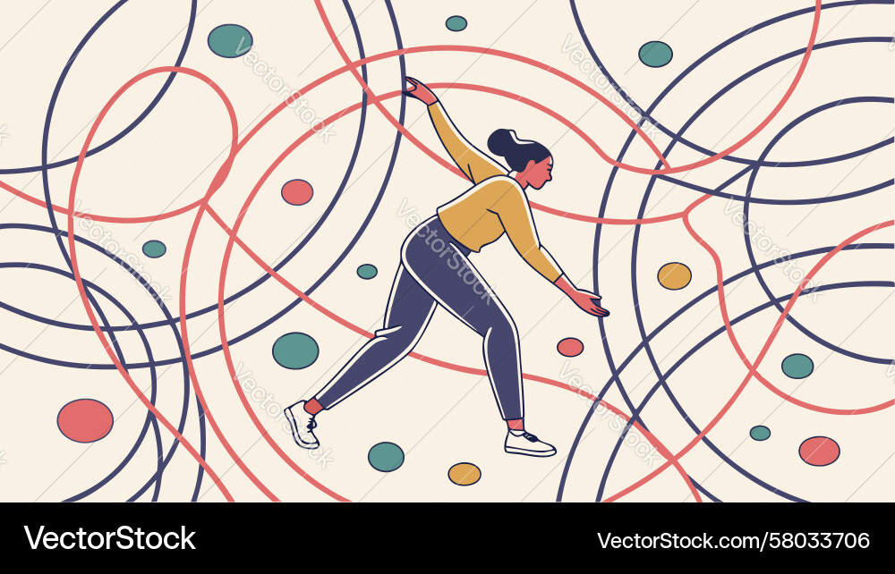 Dynamic Runner with Speed Lines Vector Image