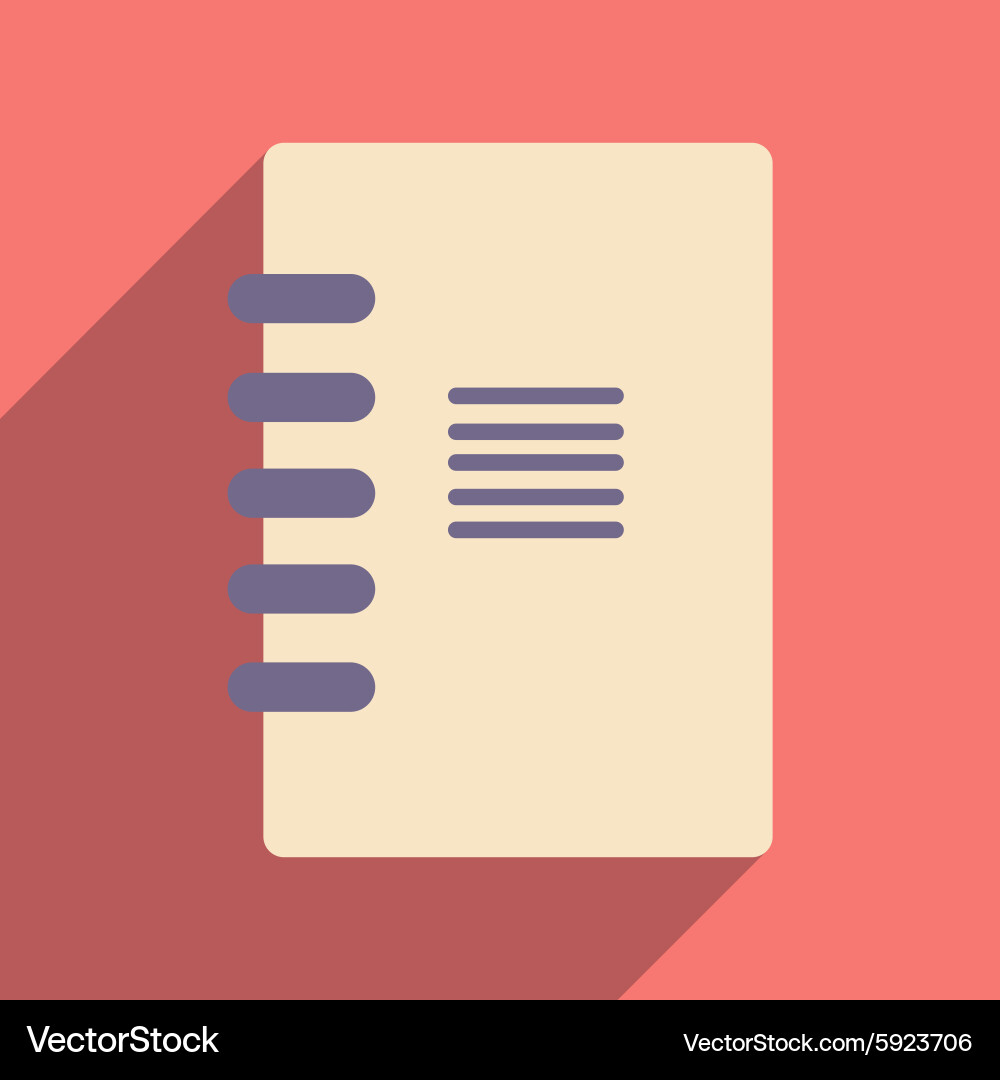 Flat with shadow icon and mobile application Vector Image