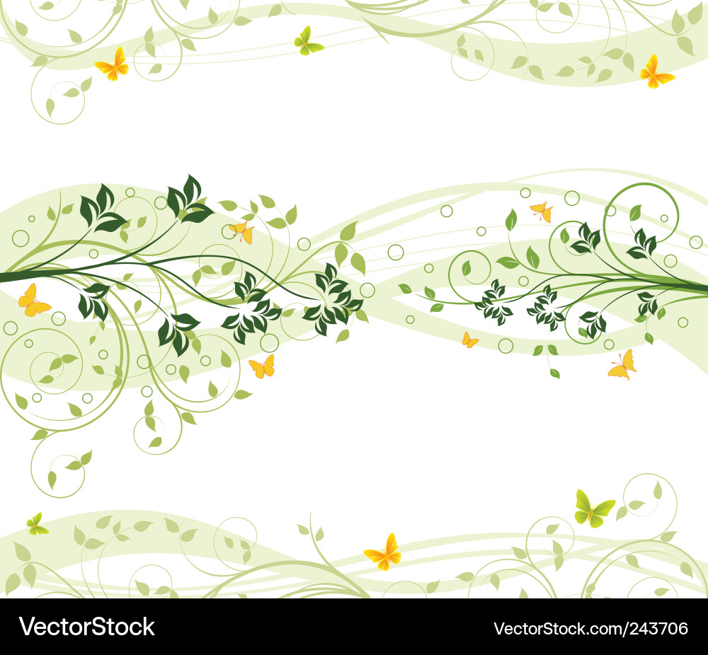 Floral Scroll Pattern Vector Image