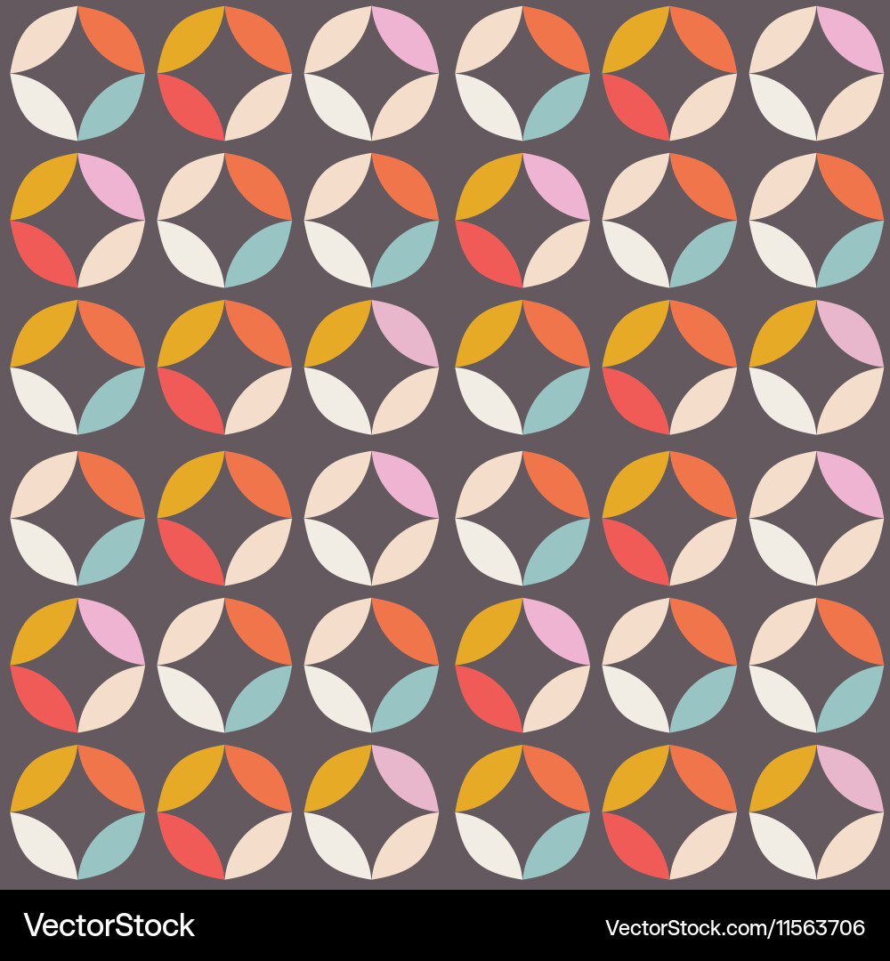 Geometric seamless pattern with colorful circles vector image