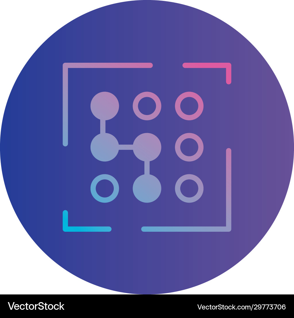 Isolated pattern points circuit gradient style Vector Image