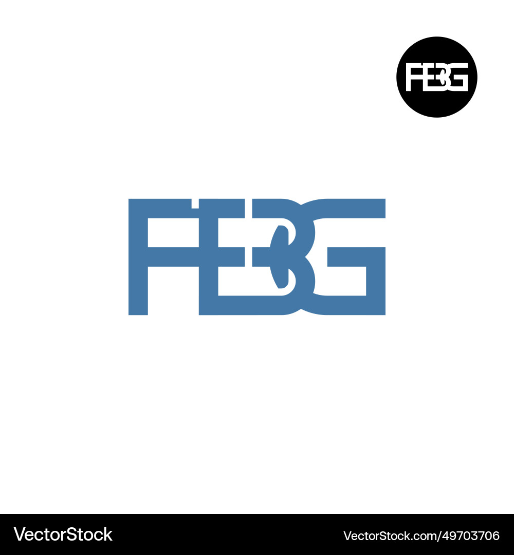 Letter fbg monogram logo design – Royalty-Free Vector | VectorStock