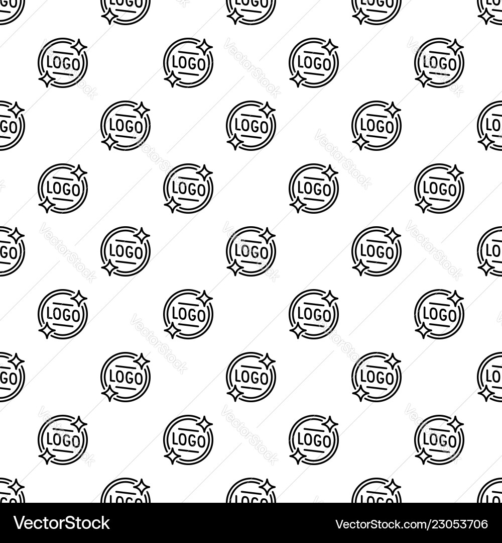 Logo emblem pattern seamless Logo emblem pattern seamless vector image