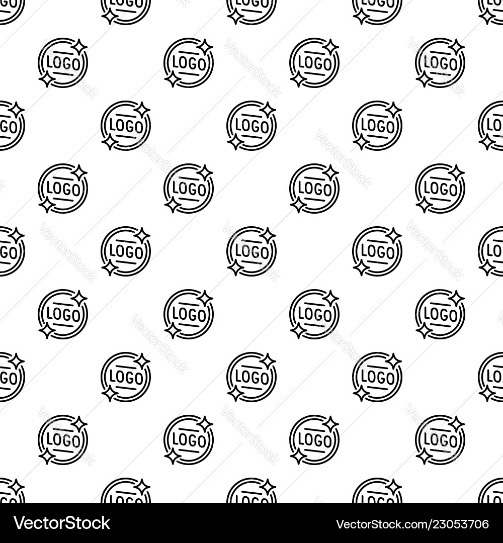 Logo emblem pattern seamless vector image