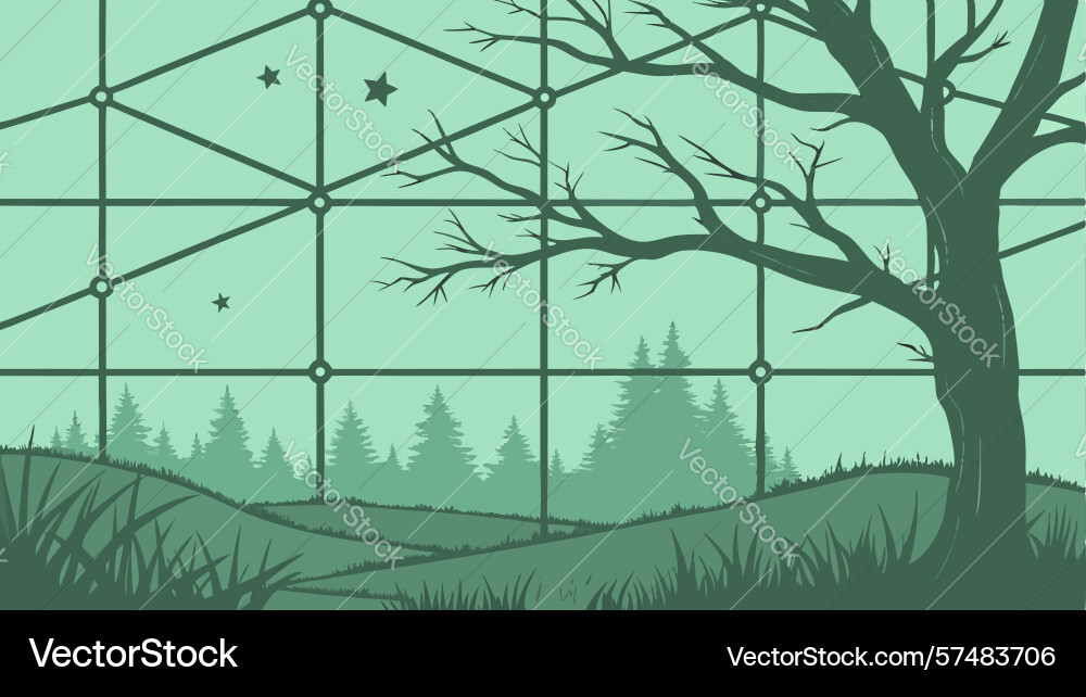 Power line structure with abstract mesh grid vector image