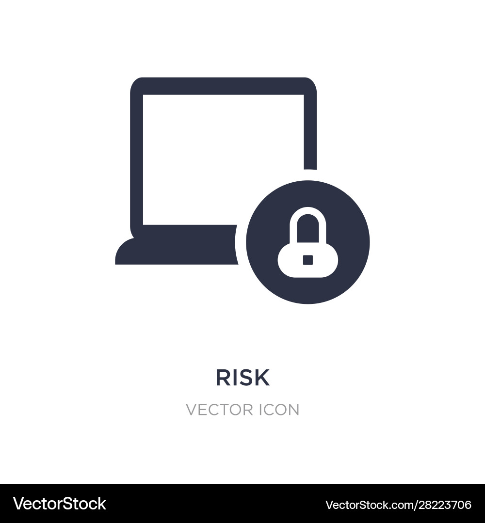 Risk icon on white background simple element from Vector Image