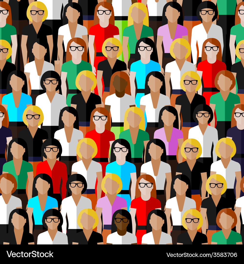 Seamless pattern with a large group of well Vector Image