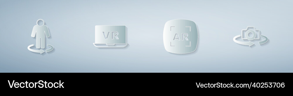 Set 3d modeling virtual reality augmented ar Set 3d modeling virtual reality augmented ar Vector Image