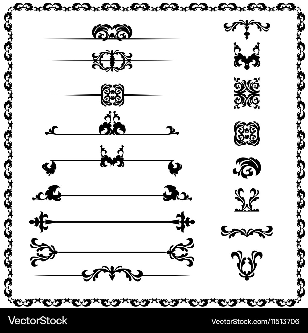 Set of design elements vector image