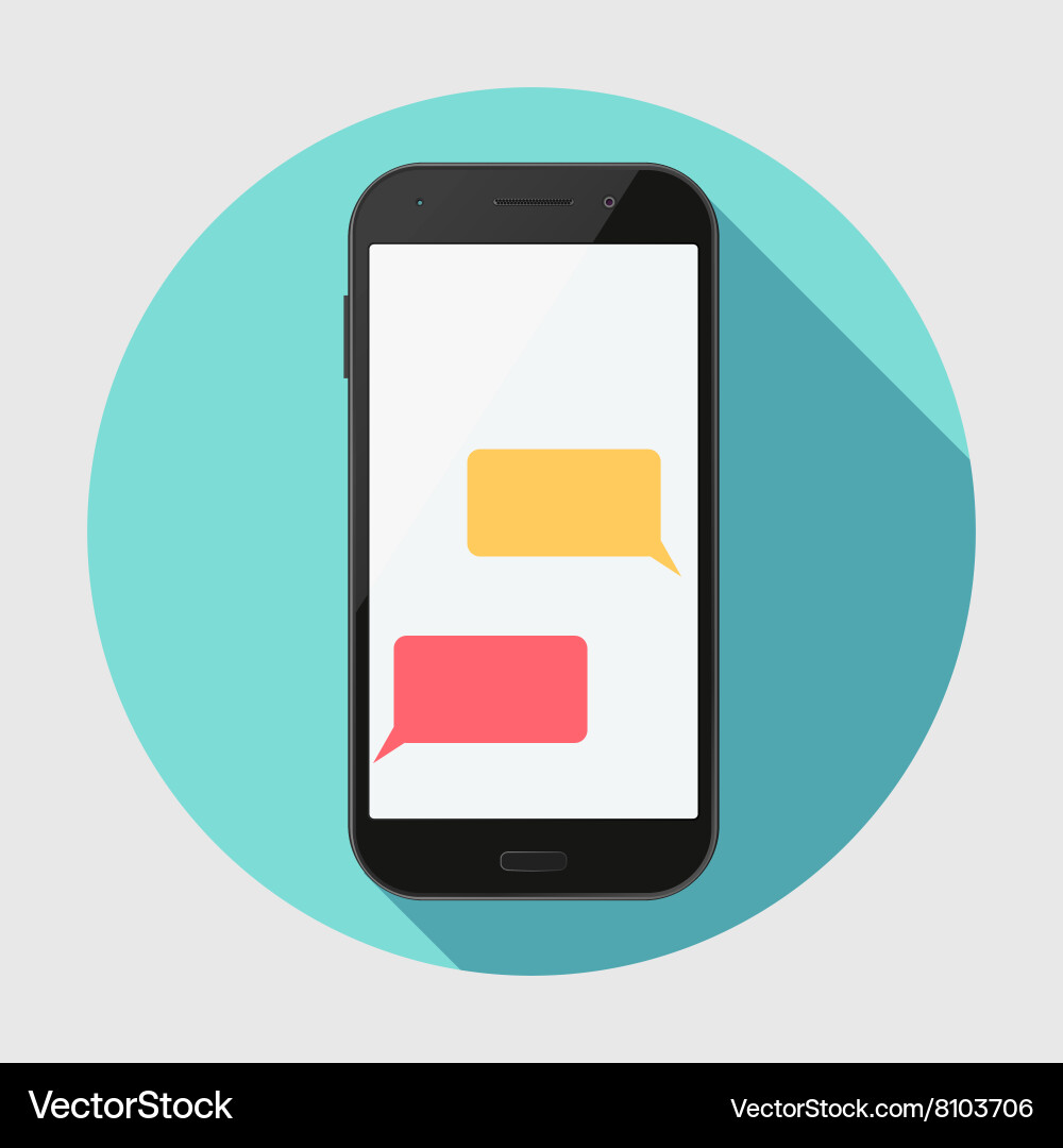 Smartphone with Pop-up Message Vector Image
