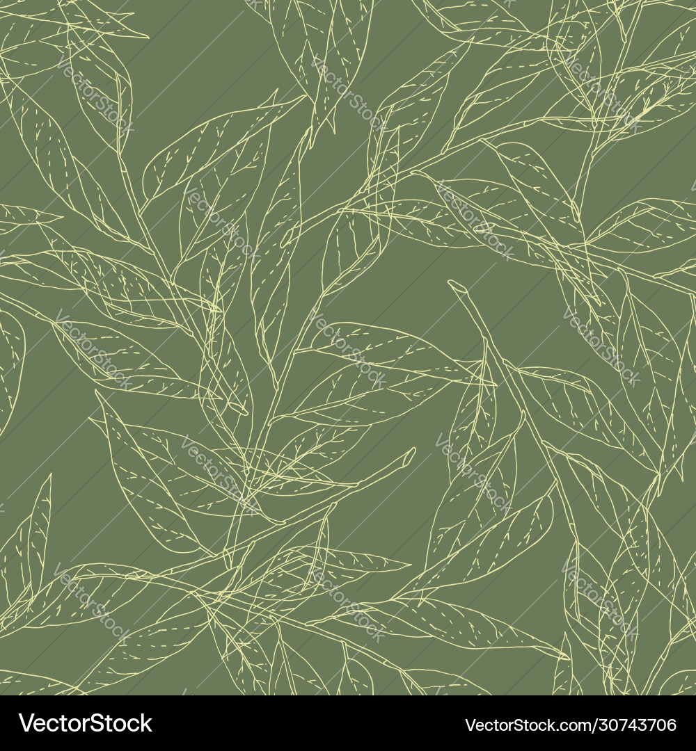 Tree branch seamless pattern vector image