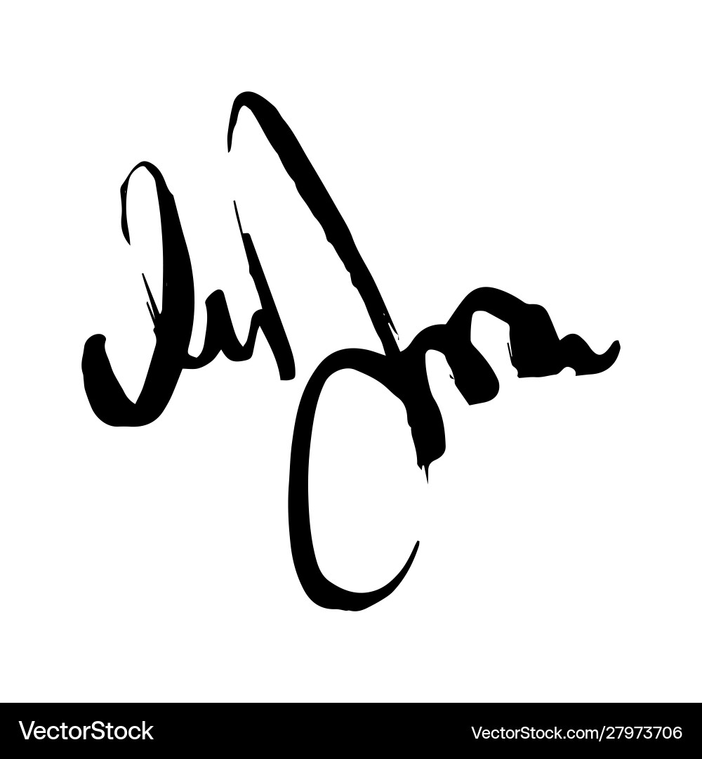Unreadable handwriting font signature text Unreadable handwriting font signature text vector image