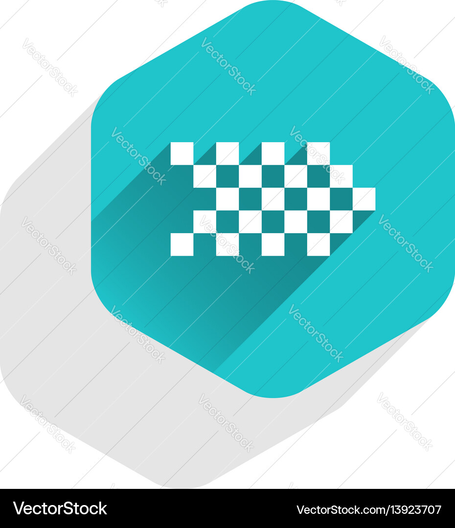 Arrow sign digital display hexagon button Arrow sign digital display hexagon button vector image